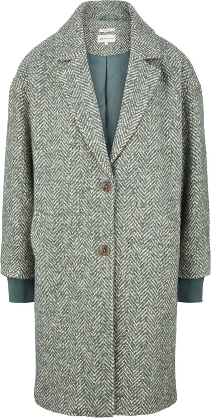 Tom Tailor Denim Regular fit gewatteerde lange jas met capuchon in donkerblauw online kopen | P&C