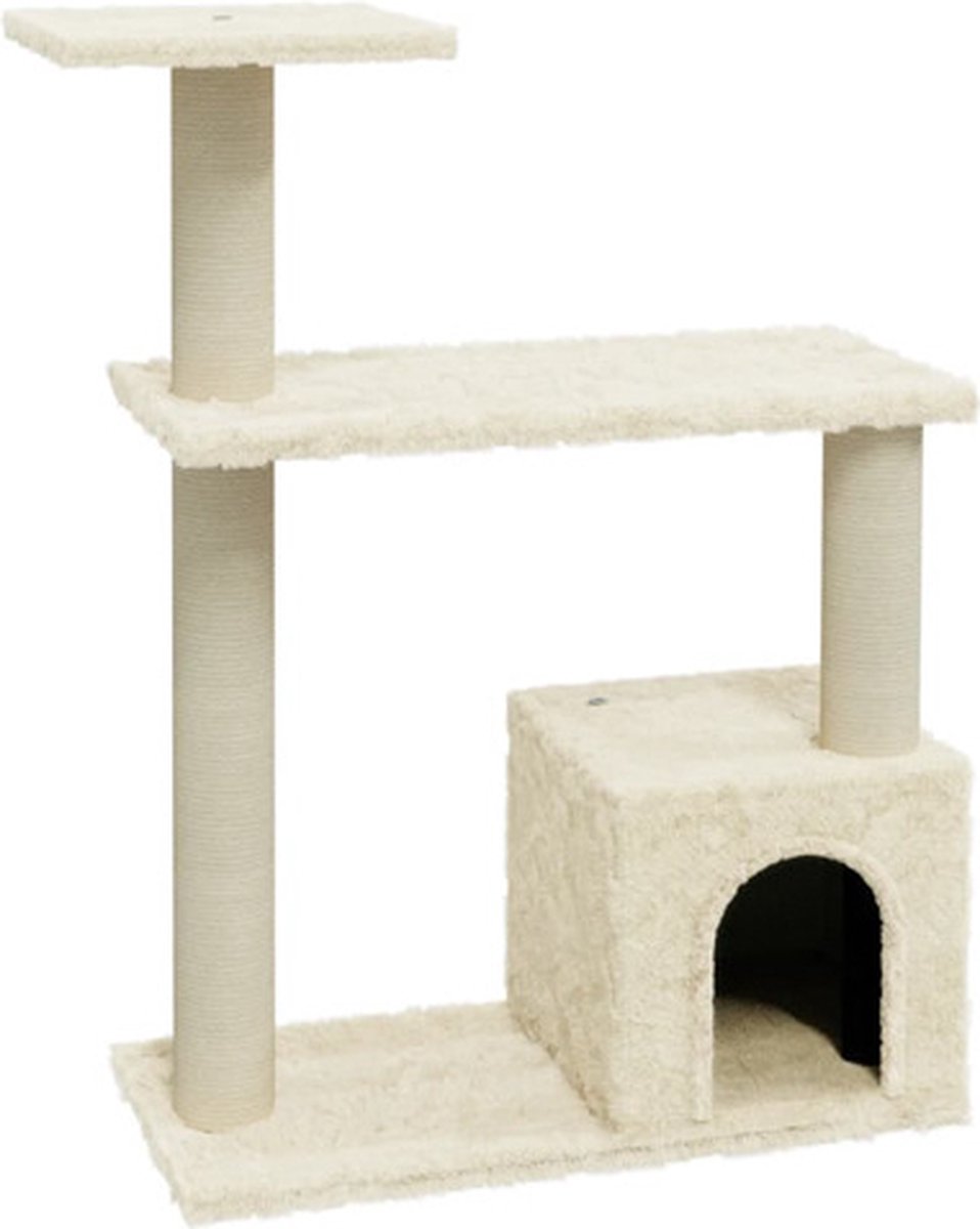 vidaXL-Kattenkrabpaal-met-sisal-krabpalen-70-cm-crèmekleurig