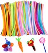 foto van Saaf Pijpenragers - 100 Stuks - Chenille Draad - Hobby Knutselen - 30 cm - 20 Kleuren