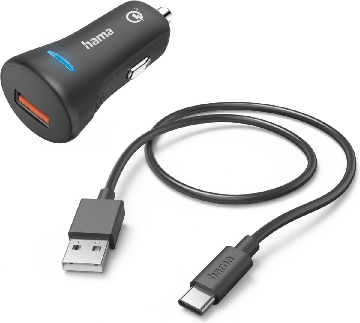 Hama 00201615 oplader voor mobiele apparatuur Mobiele telefoon, Powerbank, Smartphone, Tablet Zwart Lightning Snel opladen Auto