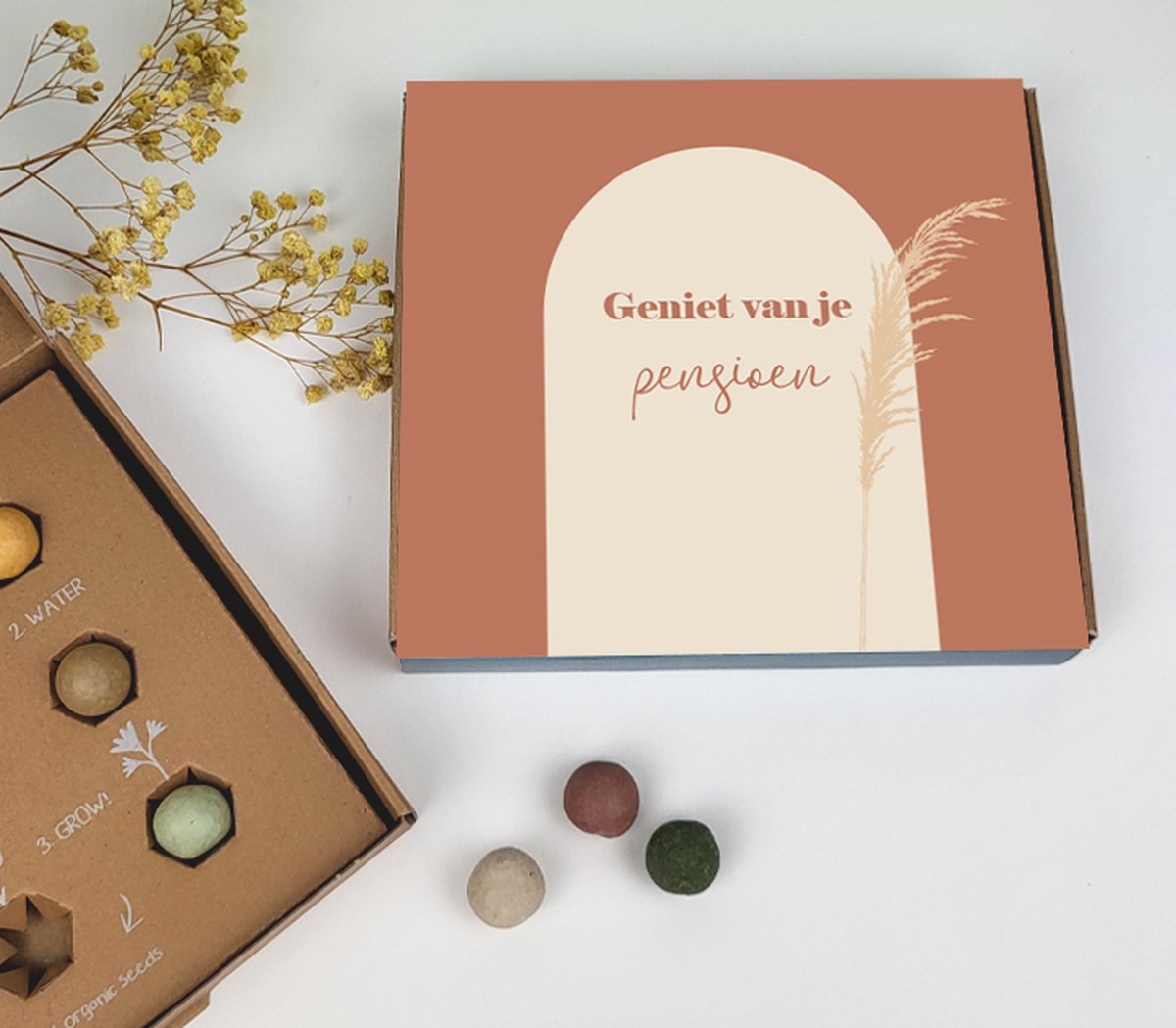 Bloembommetjes - PENSIOEN - Zaadjes - Cadeau pensioen - boho - geniet van je pensioen - Zaad