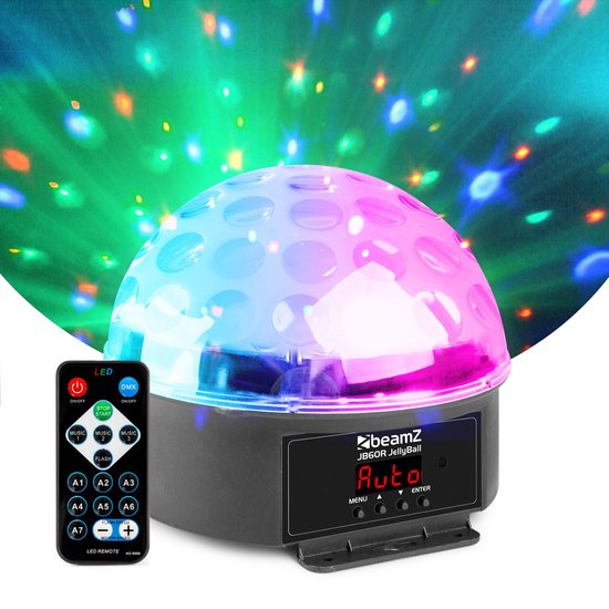 Lampe disco - BeamZ JB60R - Effet lumineux remplissant la pièce avec demi-boule disco et 6 LED lumineuses