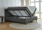 Opberg boxspring Valencia - 140x200 - Antraciet - met gratis topper!