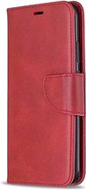LuxeBass Phone Wallet Bookcase for Huawei Mate 30 Lite-Wallet Phone Case for Bank Cards-Imitation Leather- Siliconen Holder-Magnetic Closing- Red