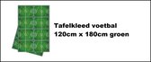 Tafelkleed voetbal 120cm x 180cm groen - Wegwerp tafelkleed voetbal EK WK Holland festival thema feest fun