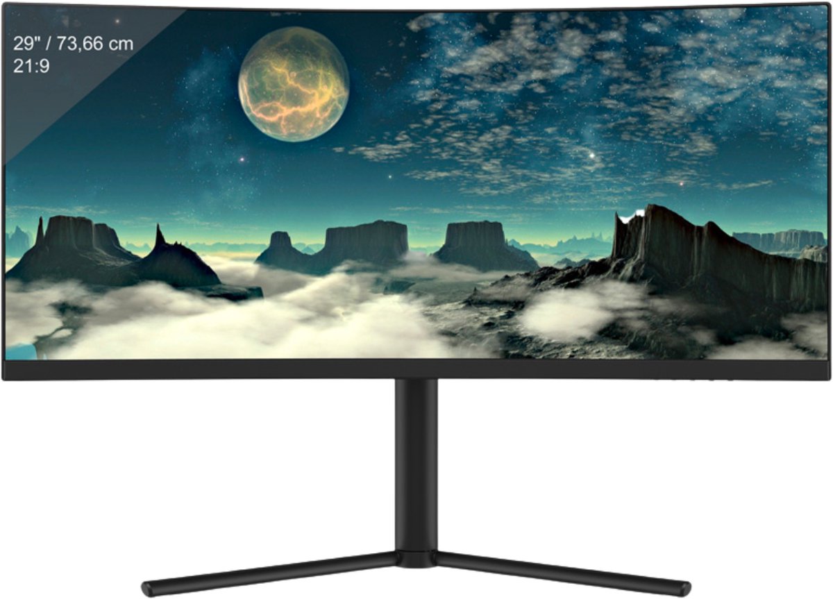 GAME HERO 29 inch Curved Ultrawide Gaming Monitor - Free Sync - 100 Hz - 21:9 Ultra-Wide Widescreen