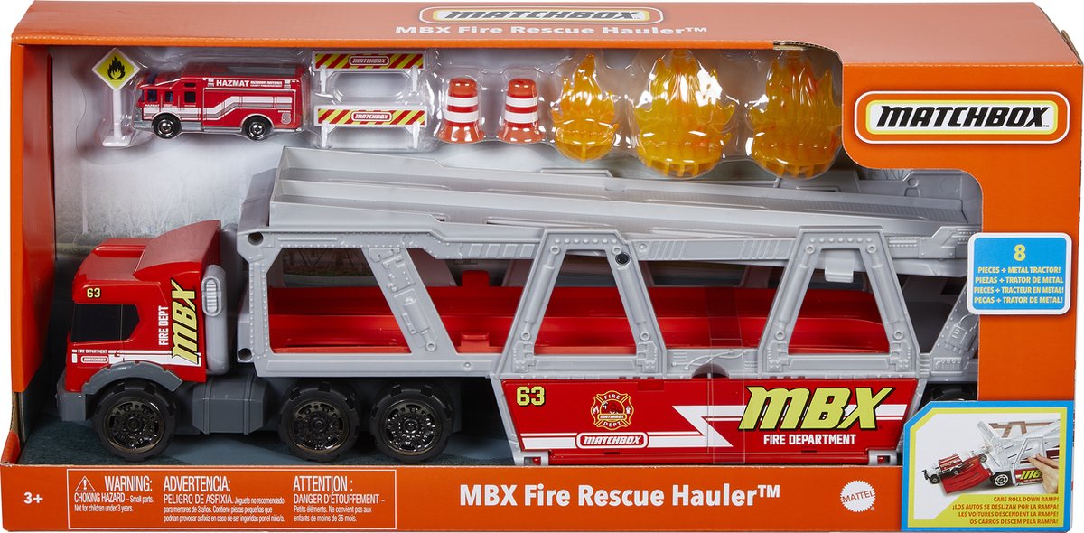 Matchbox Fire Rescue Hauler - Speelgoedvoertuig