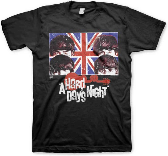 The Beatles Unisex Tshirt -4XL- A Hard Day's Night Zwart