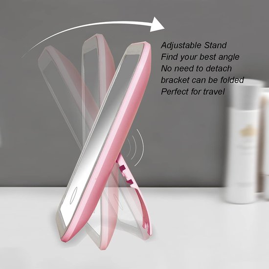 Lywjyb Faltbarer Make-up-Spiegel 'Nini Grandma' – Mit Vergrößerung, 6,5 Cm, Im Samtbeutel, Geschenk
