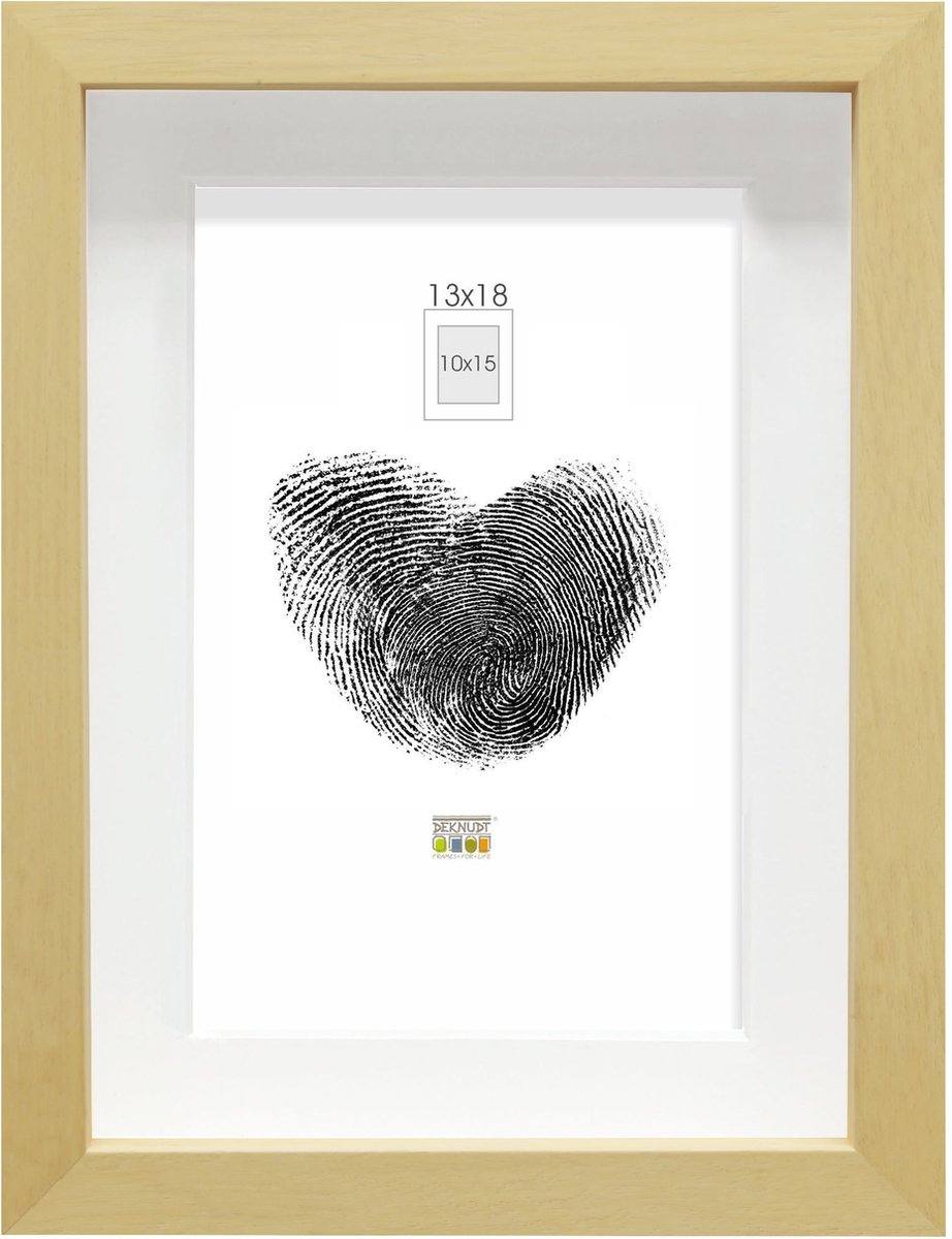 Deknudt Frames fotolijst - naturel - passe-partout - 10x15 / 13x18 cm