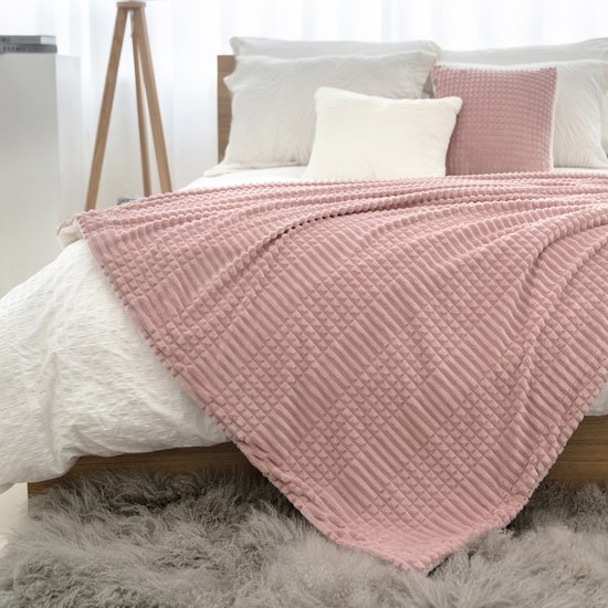 Sherpa Fleece deken oranjeblauwe boomdekens warme deken voor bed wasbare plaids kerstdeken zachte pluizige deken voor volwassenen kinderen sofa plaid 75 x 100 cm