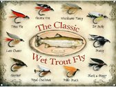 Wandbord - The Classic Wet Trout Fly  - Voor Mensen Die Van Vissen Houden