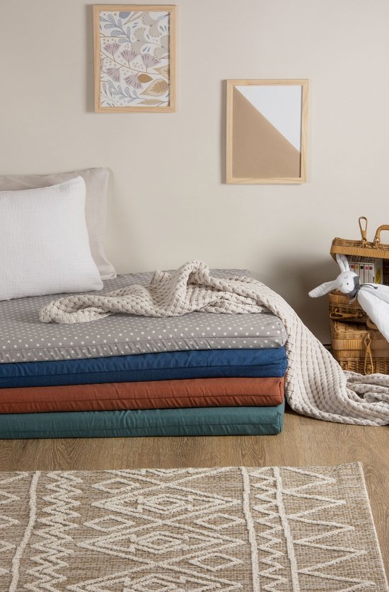 Matelas De Voyage Pliable 3 Tailles - Gris 7cm, Housse Lavable, Sac Transport Inclus