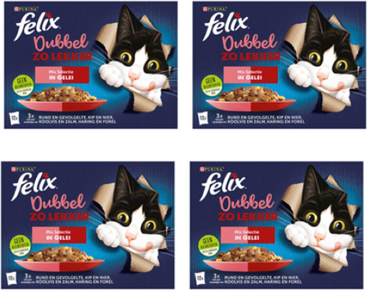 Felix Every Day Fête Farm Sélection en gelée - nourriture humide pour chat  - 44 x 85g