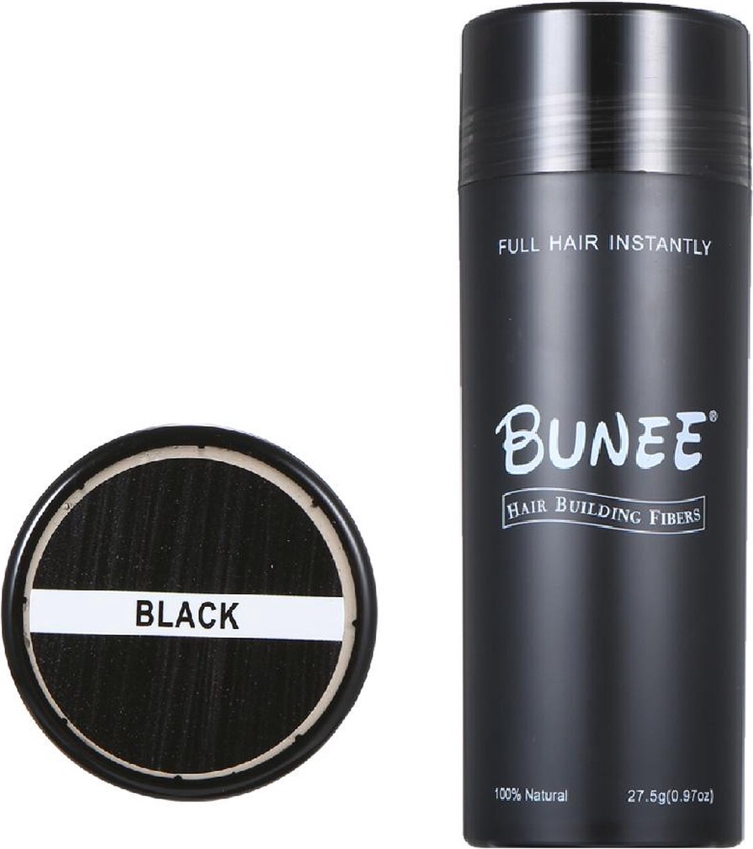 Bunee Hair Fiber - Haarpoeder - Haarverdikker - 55 g - Black