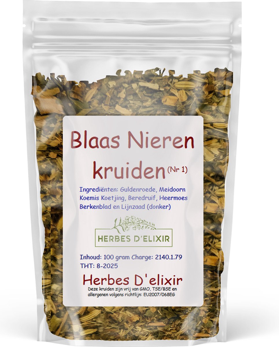 Herbes D'elixir Blaas en Nieren Kruiden - Kruidenthee - Losse Thee - 100 Gram