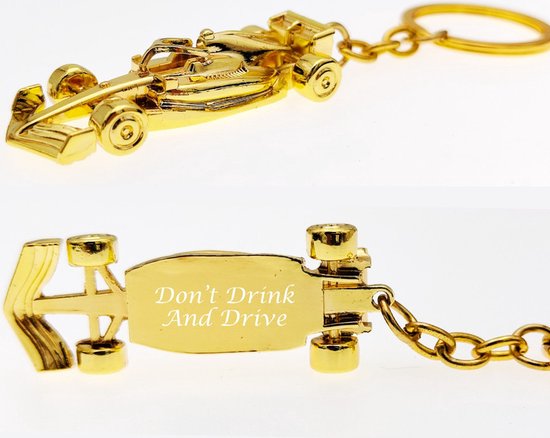 Porte-clés de gravure de Formule 1 - Ne buvez pas et ne Drive pas