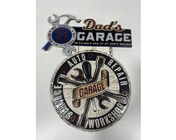 Metalen wandbord “Dad’s Garage, Auto/Repair/Workshop/Service”
