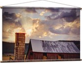 WallClassics - Affiche Textile - Verotte Barn - 120x80 cm Photo sur Textile