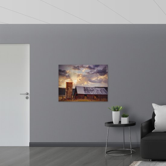 WallClassics - Poster (Matte) - Verotte Barn - 100x75 cm Photo sur Papier Poster avec un aspect Mat