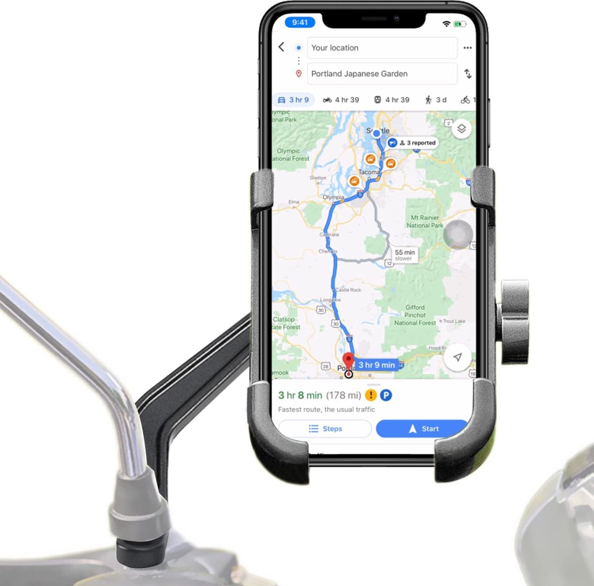 Universele Telefoonhouder Fiets - Scooter en Motor - Hoogste kwaliteit - Duurzaam