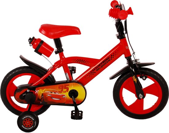 Disney Cars Kinderfiets - Jongens - 12 inch - Rood - Doortrapper