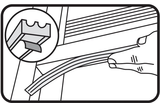 Coupe-vent 12 mètres - Auto-adhésif - Économie d'énergie - Pour Fenêtres et Portes - Calfeutrage en E Coupe-vent - Coupe-vent - Pare-vent - Mousse de haute qualité - Rendez votre maison plus durable - 4 x 9 mm