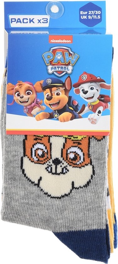 PAW PATROL Set van 4 boxershorts voor jongens, onderbroeken met verschillende motieven, blauw-wit, 104-110