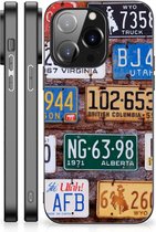 Telefoon Hoesje iPhone 14 Pro Hippe Hoesjes met Zwarte rand Kentekenplaten