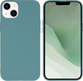 iMoshion Hoesje Geschikt voor iPhone 14 Plus Hoesje Siliconen - iMoshion Color Backcover - Donkergroen