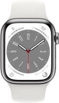 Bol.com Apple Watch Series 8 - 4G - 41mm - Zilver Roestvrijstaal aanbieding