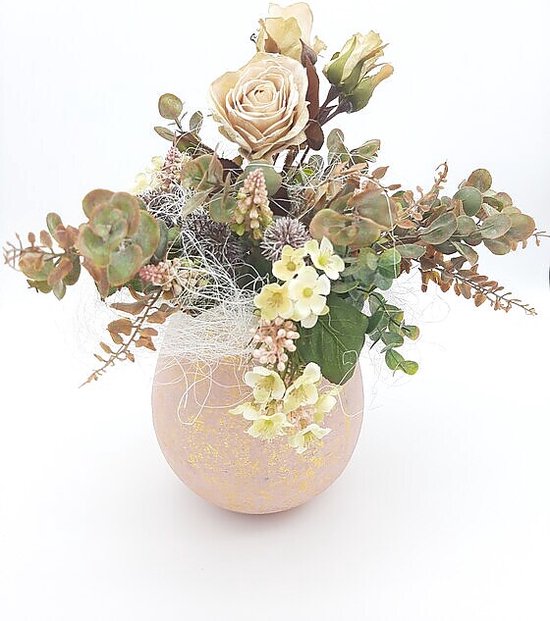 YJ Nepbloemen met vaas, kunstbloemen zijden rozen YJ Nepbloemen met vaas, kunstbloemen zijden rozen