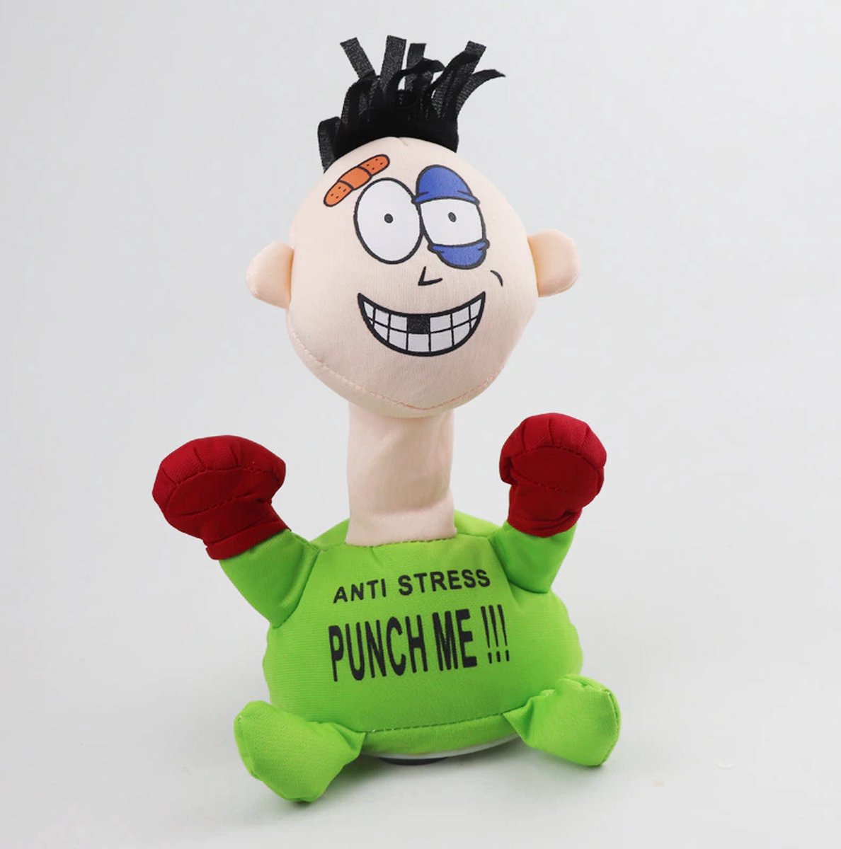 Kögler 75587 - Stoffen pop Stress - Max, scheidsrechter, ca. 23 cm groot, figuur met zuignappen aan de onderkant, om stress, woede en agressie af te