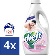 Dreft - Détergent liquide - Pure Sensitive - Peau sensible - 4 x 1,65 L (120 lavages) - Pack économique