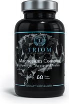 TRIOM Magnesium Complex - Bisglycinaat, Tauraat en Malaat - 336mg - 60 Vegan Tabletten