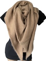 Warme Driehoekige Sjaal - Khaki/Taupe - 220 x 80 cm (9488637#)