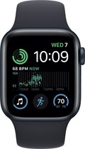 Apple Watch SE 2022 - Smartwatch heren en dames - 40 mm - Middernacht Aluminium