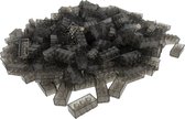 100 Bouwstenen 2x4 | Transparant Zwart | Compatibel met Lego Classic | Keuze uit vele kleuren | SmallBricks