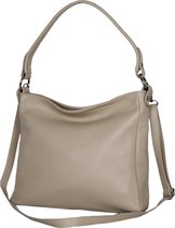 AmbraModa GLX35 - sac à main italien sac à bandoulière sac à bandoulière en cuir véritable couleur sable beige