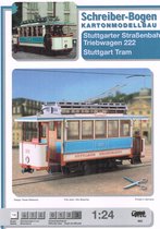 bouwplaat Tram, Stuttgart Tram, type 222, schaal 1:24