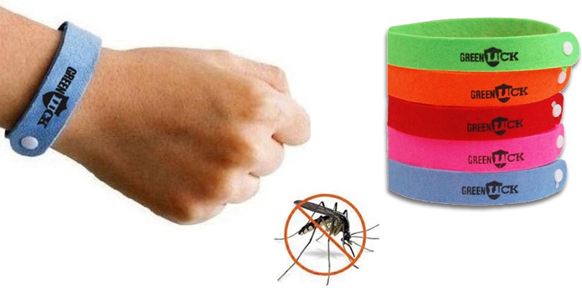 Green Luck Anti-Muggen Armband - 10 Stuks - Deet vrij - Multicolor - Citronella Armband - Muggen Armband - Armband tegen Muggen - Ook voor Kinderen