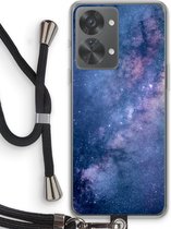 Case Company® - Hoesje met koord geschikt voor OnePlus Nord 2T hoesje met Koord - Nebula - Telefoonhoesje met Zwart Koord - Bescherming aan alle Kanten en Over de Schermrand