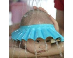 BukkitBow - Douche Kapje - Douche Haarkap voor kinderen - Haarwas Hulp - Blauw