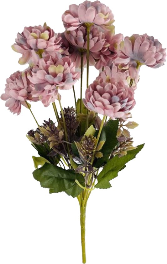 Gemengd boeket  - Kunst plant - Binnen decoratie - 35cm - Bijzondere decoratie - Roze stijl