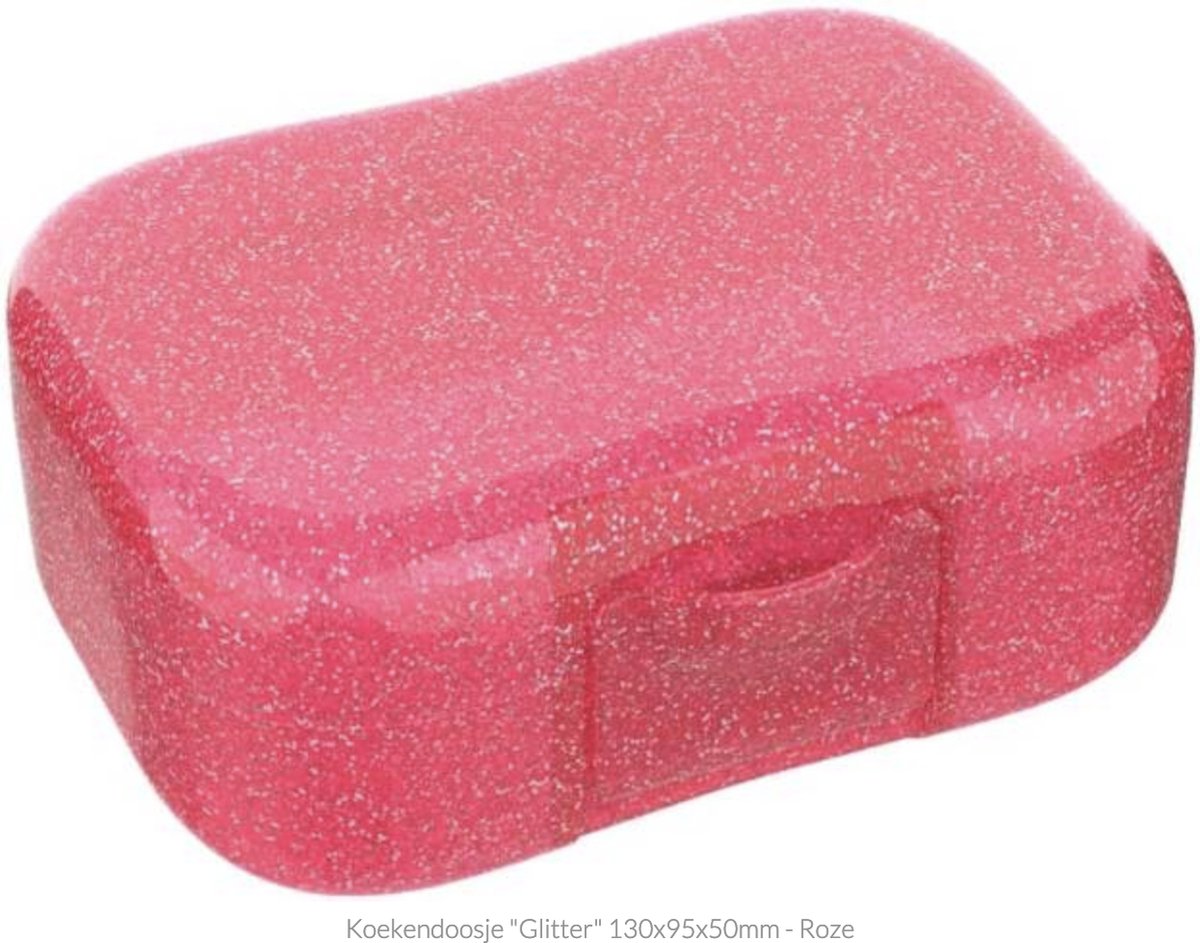 LUNCH BUDDIES GLITTER KOEKENDOOSJE PINK