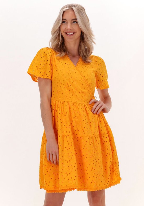 Y.A.S. Yaslohri Ss Wrap Dress S. Jurken Oranje bol