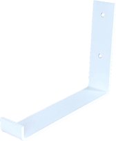GoudmetHout Industriële Plankdrager L-vorm UP 20 cm - Per stuk - Staal - Mat Wit - 4 cm x 20 cm x 15 cm