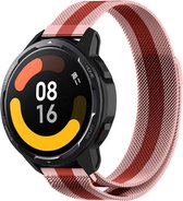 Strap-it Smartwatch bandje Milanese - geschikt voor Xiaomi Mi Watch / Watch S1 / Watch S1 Pro / Watch 2 Pro / S1 Active / Amazfit Pace / Amazfit Stratos 2 / 2s / 3 - rood/roze