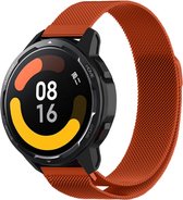 Bracelet milanais Smartwatch - Convient pour Xiaomi Watch S1 Bracelet milanais - Orange - Strap-it Watchband / Wristband / Bracelet