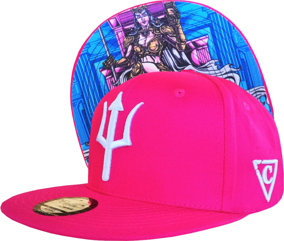 Capiche® Snapback Pet Heren – Hera – Knalroze – Verstelbaar met Druksluiting – Sportcap – Baseball Cap – Mannen Cap – Griekse Mythologie